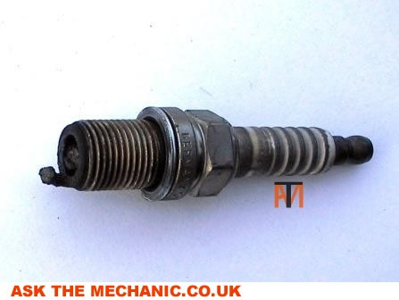 Burnt spark plug